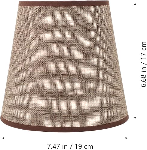 Miniatura 7 de Pantalla pequeña de tela para lámpara de mesa, cubierta de luz de mesa E27, tela de arpillera, reemplazo para lámpara de mesa, lámpara de pie, color
