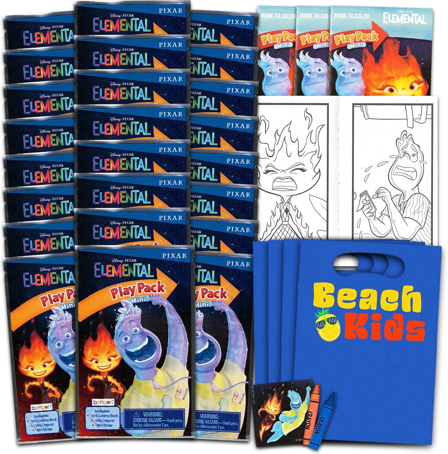 Elemental Party Favors for Kids Bundle - 24 Mini Activity Packs