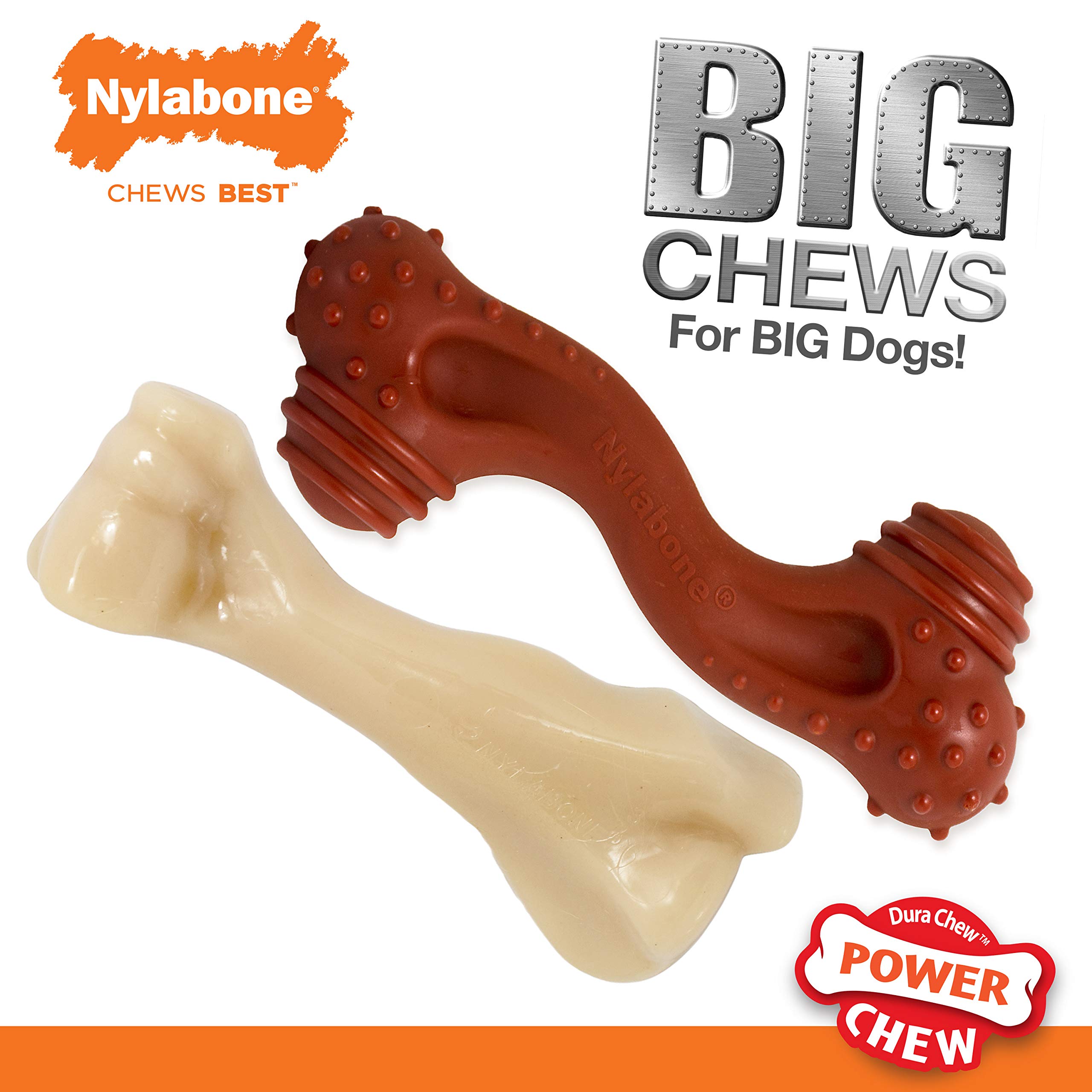 Nylabone Power Chew Toy Bundle – Hundespielzeug für Aggressive Kauer, Specksuppe (ND1008)