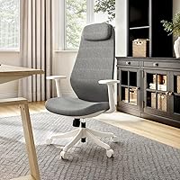Vista 9 de EUREKA ERGONOMIC Skylar-Lite - Silla de oficina de malla azul, silla de escritorio ergonómica con reposacabezas ajustable, sillas de escritorio