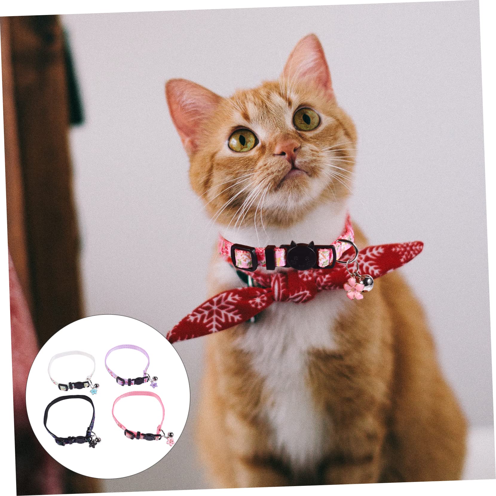 BESPORTBLE 12piezas Collar Floral para Gatos De Diseño De Flores Collar De Seguridad y Accesorio para Mascotas Marino