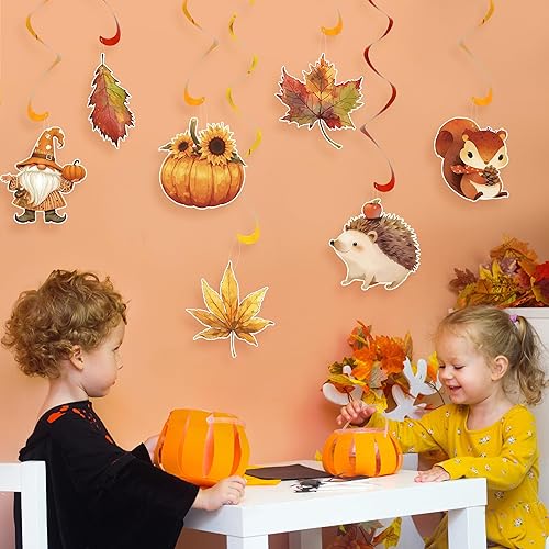 Miniatura 7 de Decoraciones de fiesta de otoño, decoraciones de techo colgantes de otoño para el hogar, Acción de Gracias, cosecha interior, Halloween, aula,