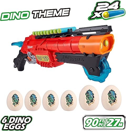 Miniatura 2 de ZURU - Lanzador de dardos de espuma X-Shot (24 dardos, 4 huevos) por ZURU Easy Reload, XShot Toy Blasters, juguetes de dardos de tiro con temática