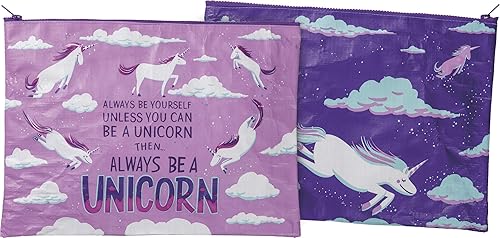 By Kathy Always Be A Unicorn - Carpeta con cremallera color morado y violeta