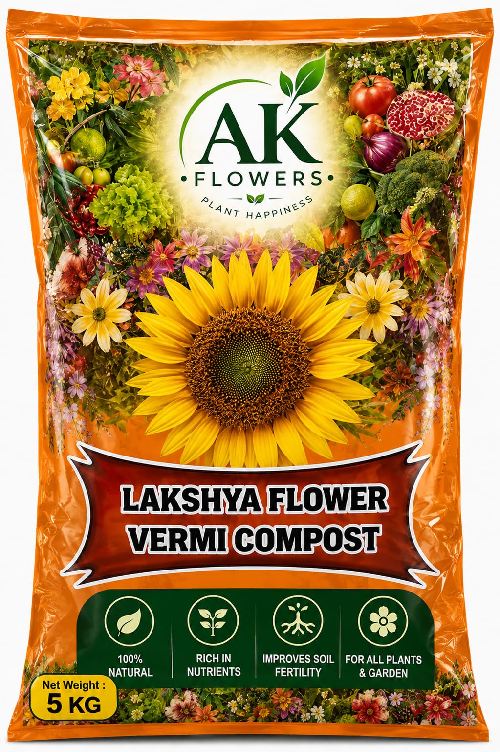 AK flowers (Yellow vermi compost khad) | 100% Natural, Rich in Nutrients, Improves Soil Fertility, For All Plants & Garden, New Pack-image-38