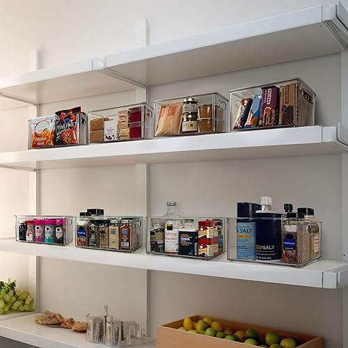 Miniatura 5 de ClearSpace Organización de despensa de plástico y contenedores de almacenamiento con tapas, organización perfecta de cocina o almacenamiento de