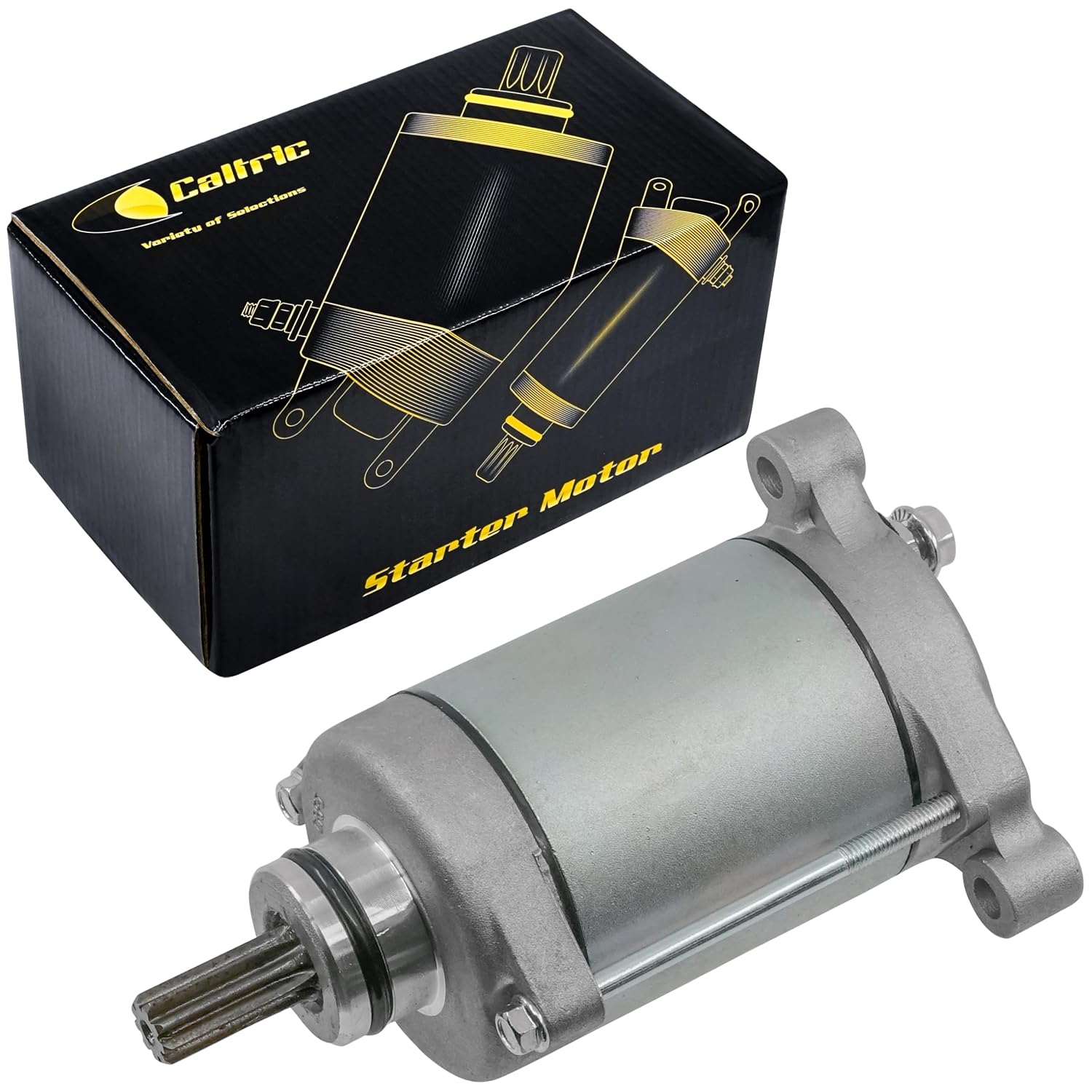 Caltric Starter Motor Compatible with Kawasaki Ninja ZX-10R ZX1000 ABS 2011 2012 2013 2014 2015 2016 2017 2018 2019 2020