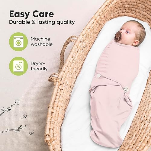 Vista 366 de Paquete de 3 mantas orgánicas para dormir para bebé, para recién nacido, envolturas ergonómicas para bebés de 0 a 3 meses, sacos para dormir, Abc