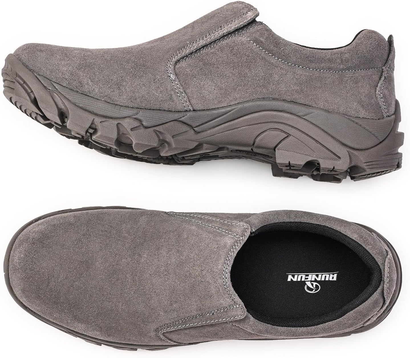 Men's Leather Slip-on Shoes, Lightweight Comfortable Versatile Stylish Loafers with Steel Shank