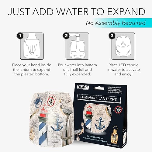 Miniatura 10 de MODGY Luminary Lanterns - Portavelas decorativo para interiores y exteriores, lámparas de plástico para mesa de boda, centro de mesa, porche,