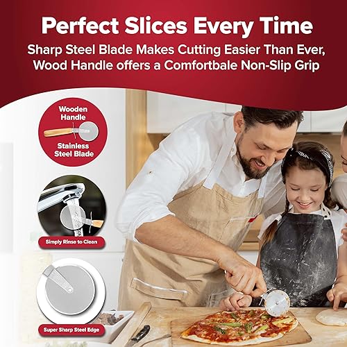 Miniatura 3 de Granitestone - Horno de pizza Piezano Kit de accesorios de 3 piezas Viene con rueda cortadora de pizza, espátula de servir y rebanadora de pizza de