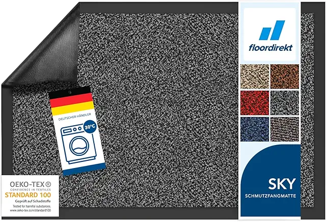 Floordirekt Rhine Dirt Trapper Doormat - Washable & Non-Slip in Anthracite