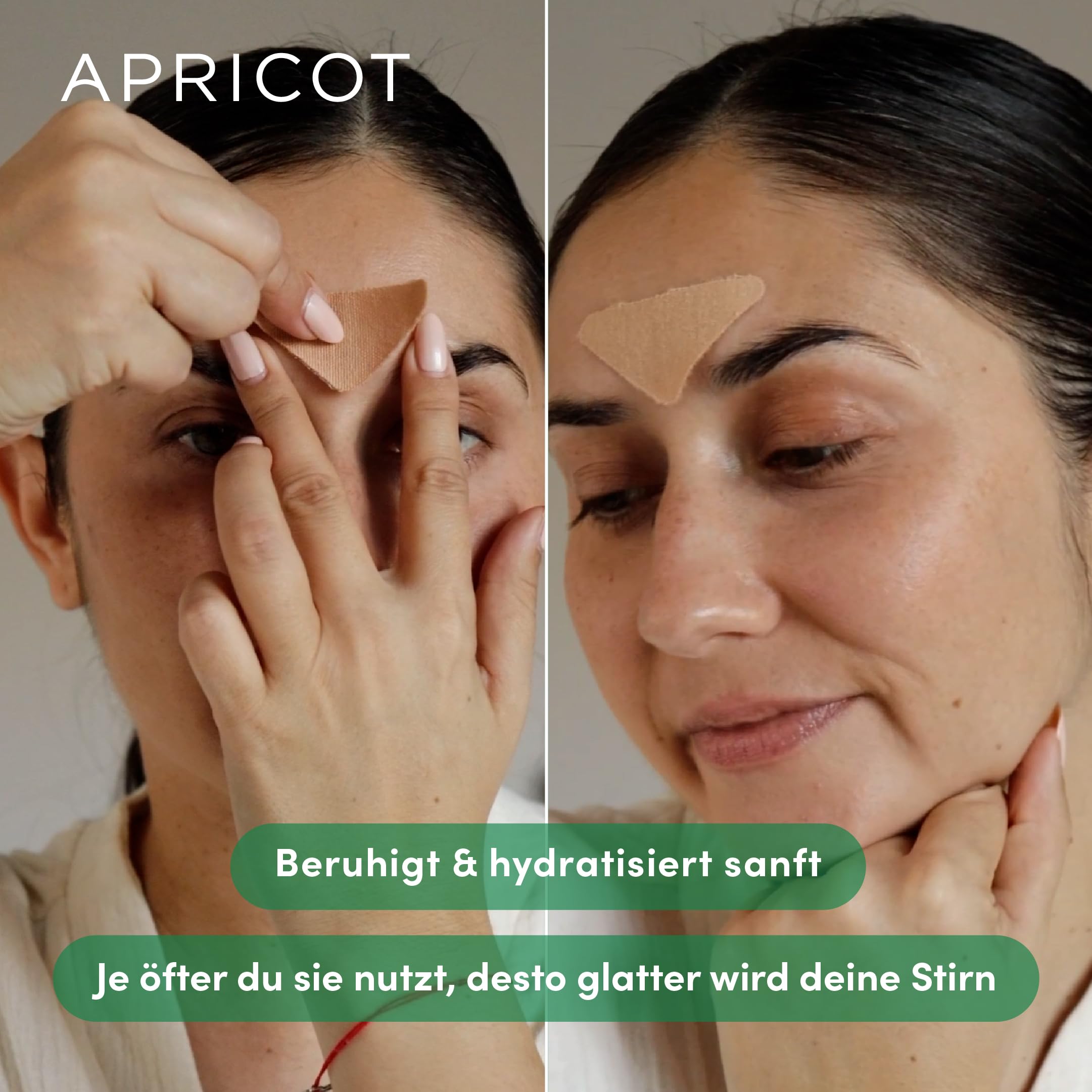 APRICOT “aloe vera“ Zornesfalten Pflaster I Facial Patches zur Minderung von Zornesfalten, mit Aloe vera I Anti Falten Pflaster 60 Stck. I Wrinkle Patches Faltenpflaster