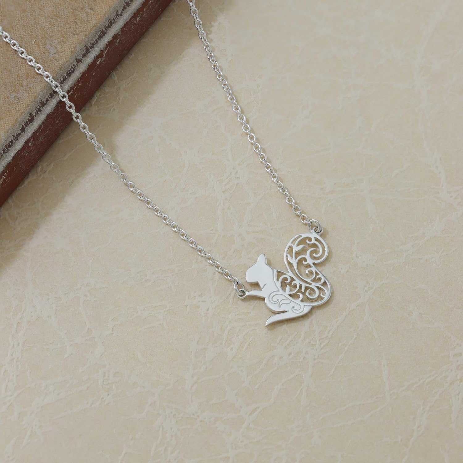 Boma Jewelry Sterling Silver Squirrel Necklace, 18 Inches - Image 3