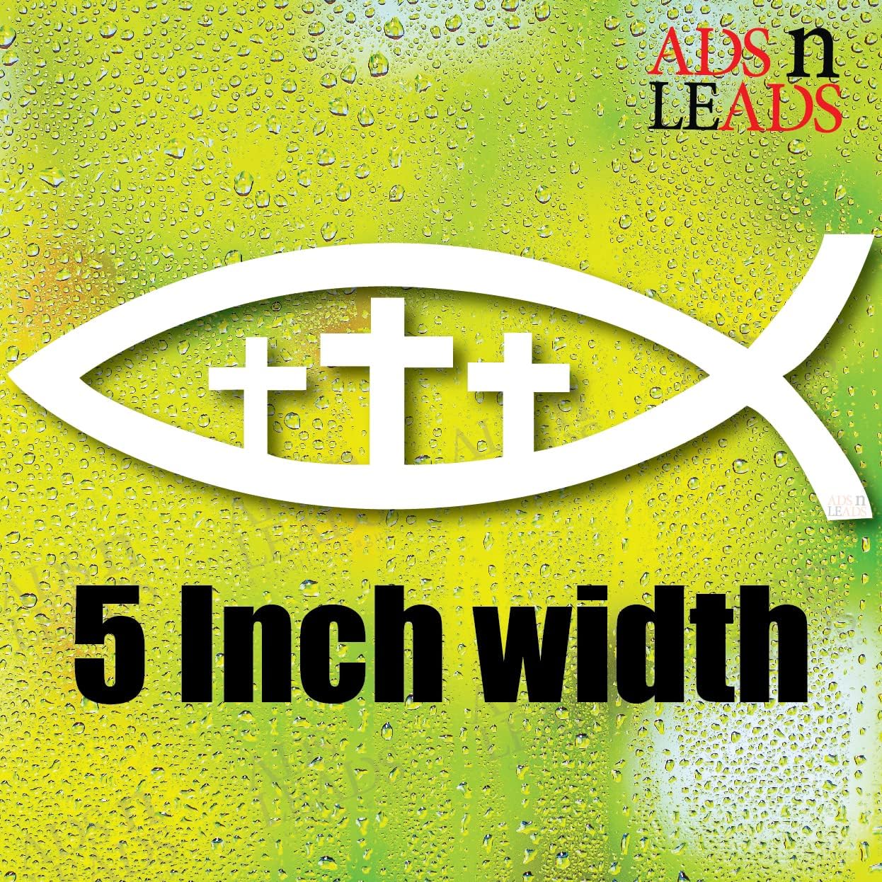 A&L Fish God Christ Cross Jesus decal Faith Fish Christian