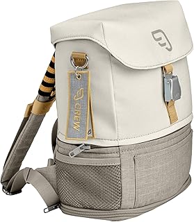 JetKids by Stokke Crew BackPack, White - Kidâ€™s Lightweight Expandable Bag - Great for School & Travel - Adjustable & Water-Resistant - Best for Ages 2-7