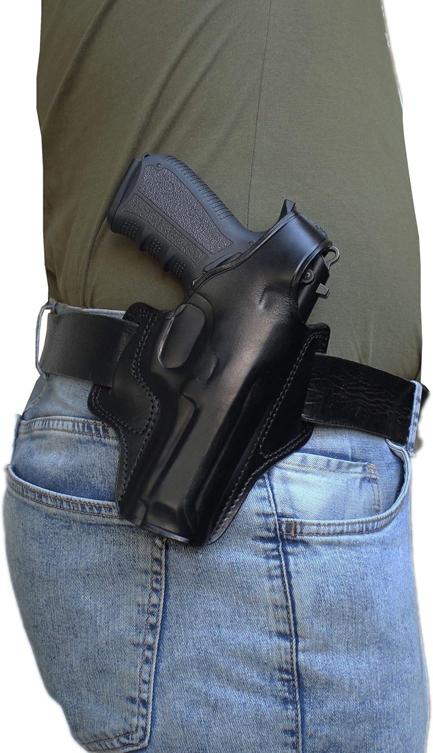 YT HOBBY Handmade Leather OWB Carry Two Slot Thumb Break Gun Holster for Beretta APX