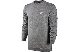 Grey Nike Crewneck: Sportswear Club Fleece Crewneck