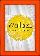 Wooden Photo Frame for Wall Made in Italy | Photo Frame for Bedroom Pictures, Wall Posters, Photo Frames and Prints. Open Frame 29.7 x 42 cm A3, Orange