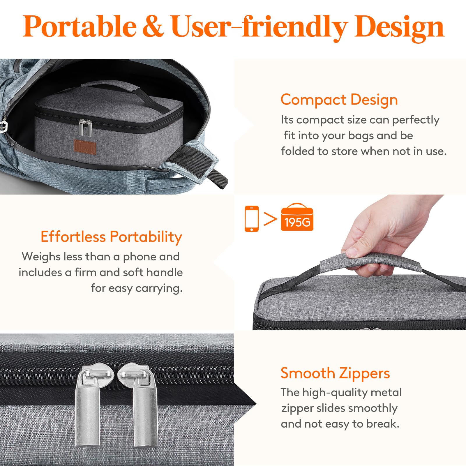 Lifewit Insulated Lunch Bag for Men Women Thermal Lunch Box Adults, Small Cool Bag Lunch Pail - Image 4