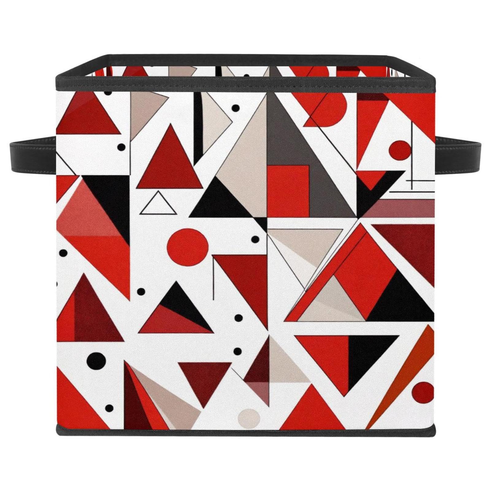 Boîte de rangement pliable rouge 27x26x27 cm pour placard et salon