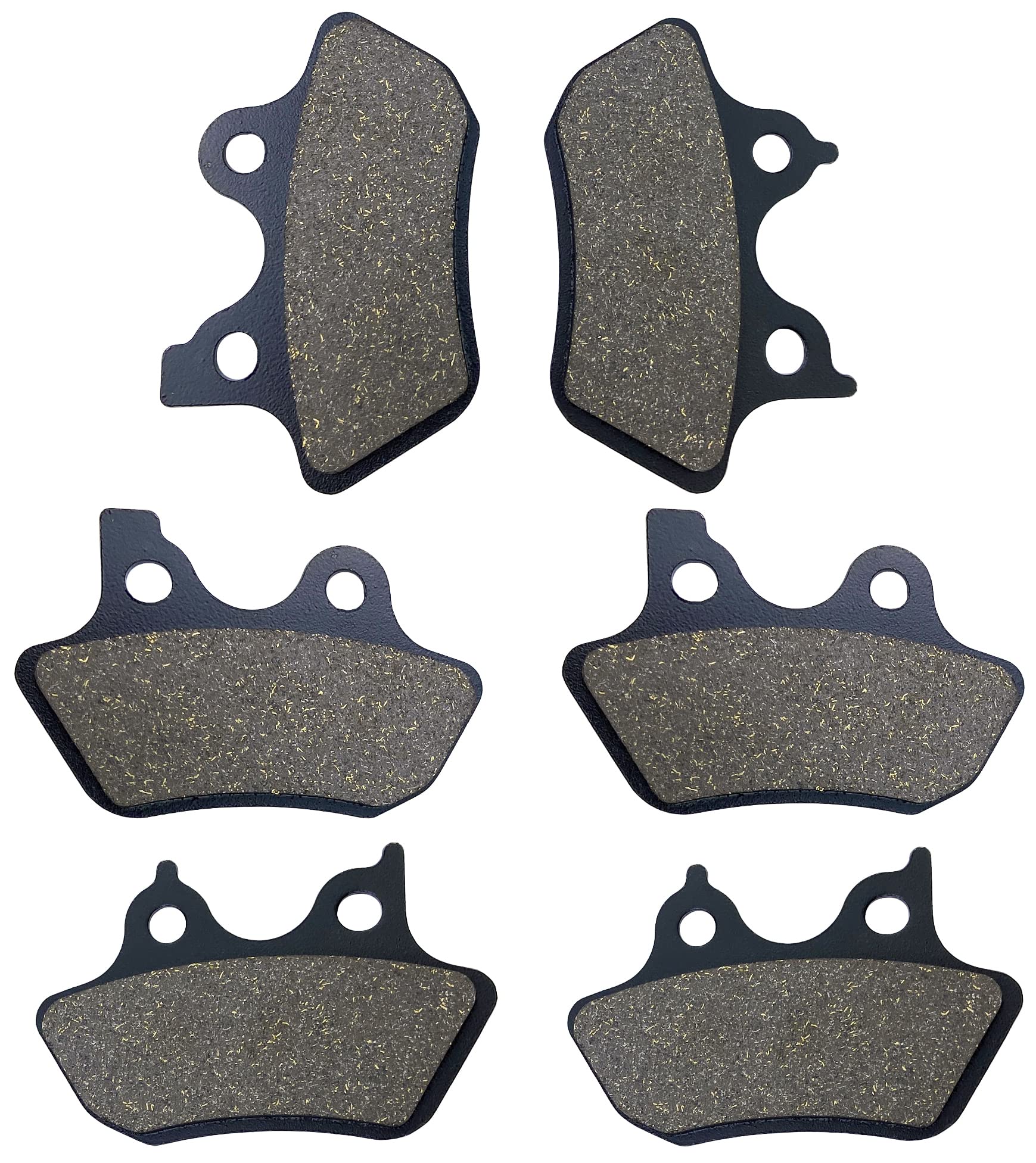 Brake Pads Front and Rear for Harley Davidson Road Glide, FLHTCU-I Electra Glide Ultra Classic/ FLHRCi Road King Classic/ FLHX/FLHXi Street Glide/ Dyna Low Rider/ Wide Glide/ Super Glide