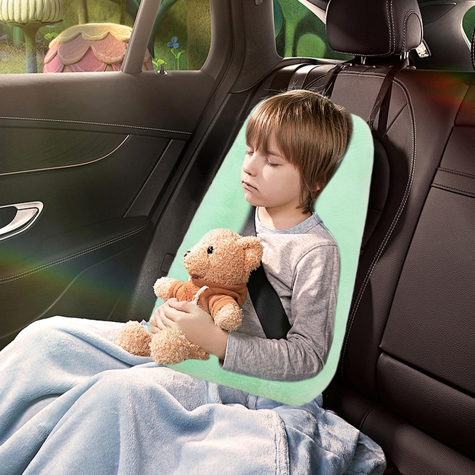 Cuscino da viaggio per bambini, morbido cuscino per dormire a forma di U, per adulti, leggero, rimovibile, per dormire, collo, poggiatesta e cintura di sicurezza, strumento per adulti e bambini | Cuscini Da Viaggio Ergonomici Supporto Collo E Corpo Poggia