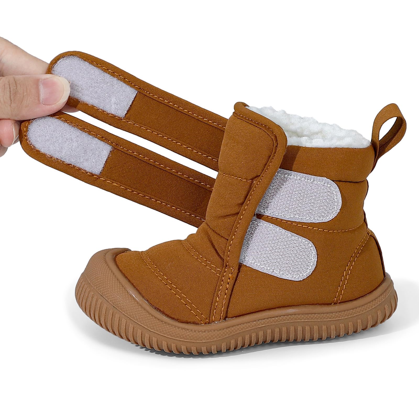 MASOCIO Bottes Bébé Garçon Fille Hiver Bottines Enfant Chaussures Fourrés Peluche Chauds Antidérapant Taille 19-27 EU