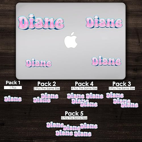 Miniatura 5 de Pegatina personalizada con nombre de color rosa intenso, azul claro, lindo estilo rosa, divertidas calcomanías divertidas para sombrero, calcomanías