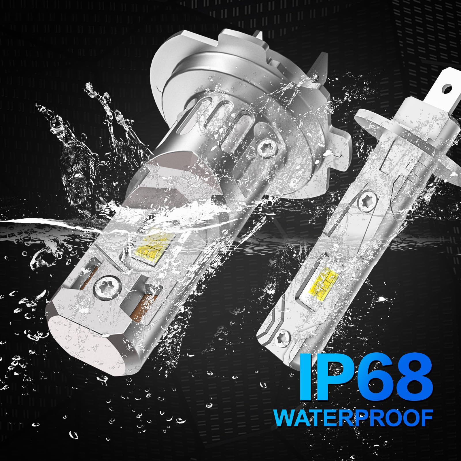 Kit Fari Led H1 H7, Kit Di Conversione Fari Abbaglianti/Anabbaglianti - Bianco Freddo 6000k, Luminosità 30000 Lumen, Pronto All'Uso, Compatibile Con La Maggior Parte Delle Auto, 2 Paia (H1x2 + H7x2)