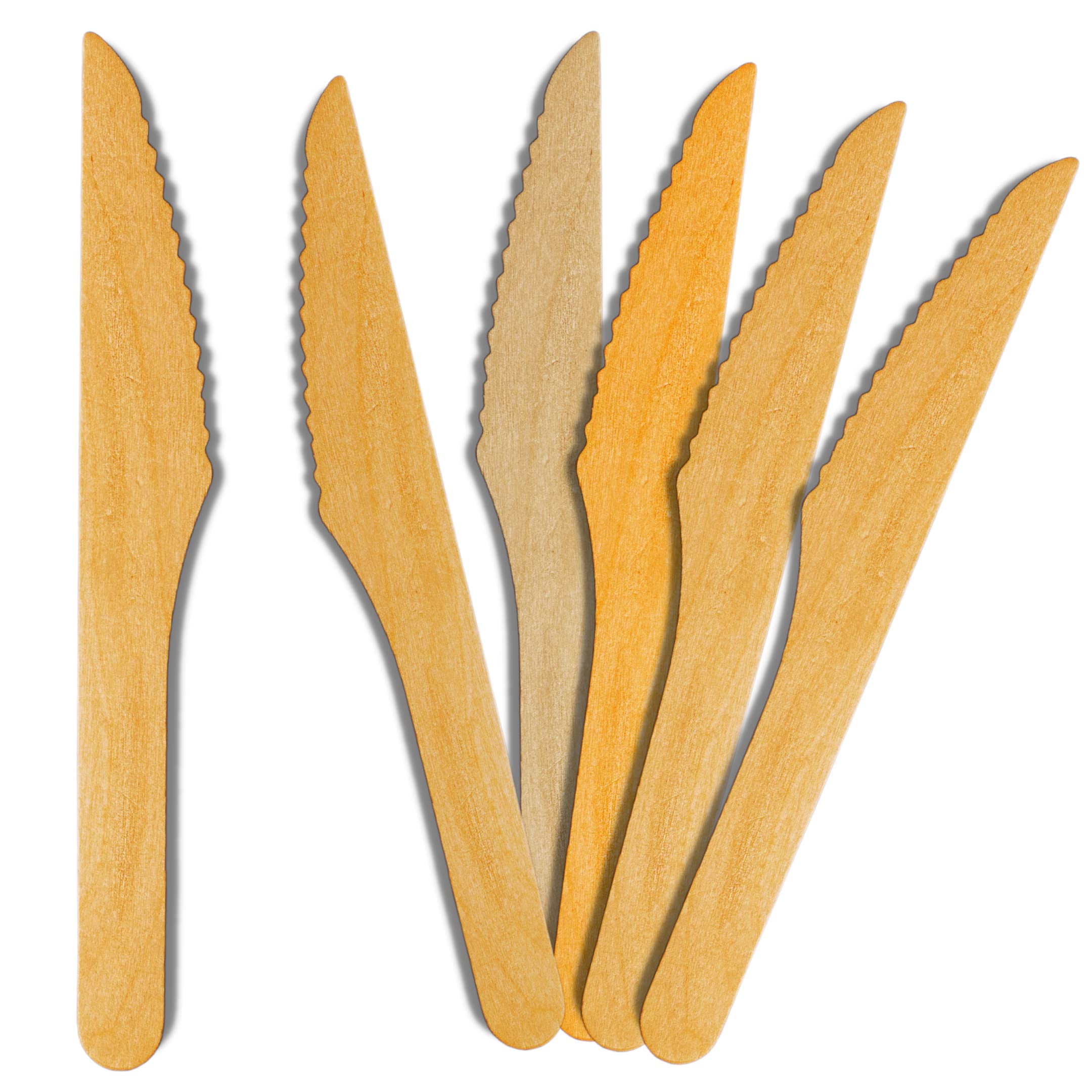 TradeProvider® Coltello usa e getta, posate in legno, coltello da cena (100 pezzi)
