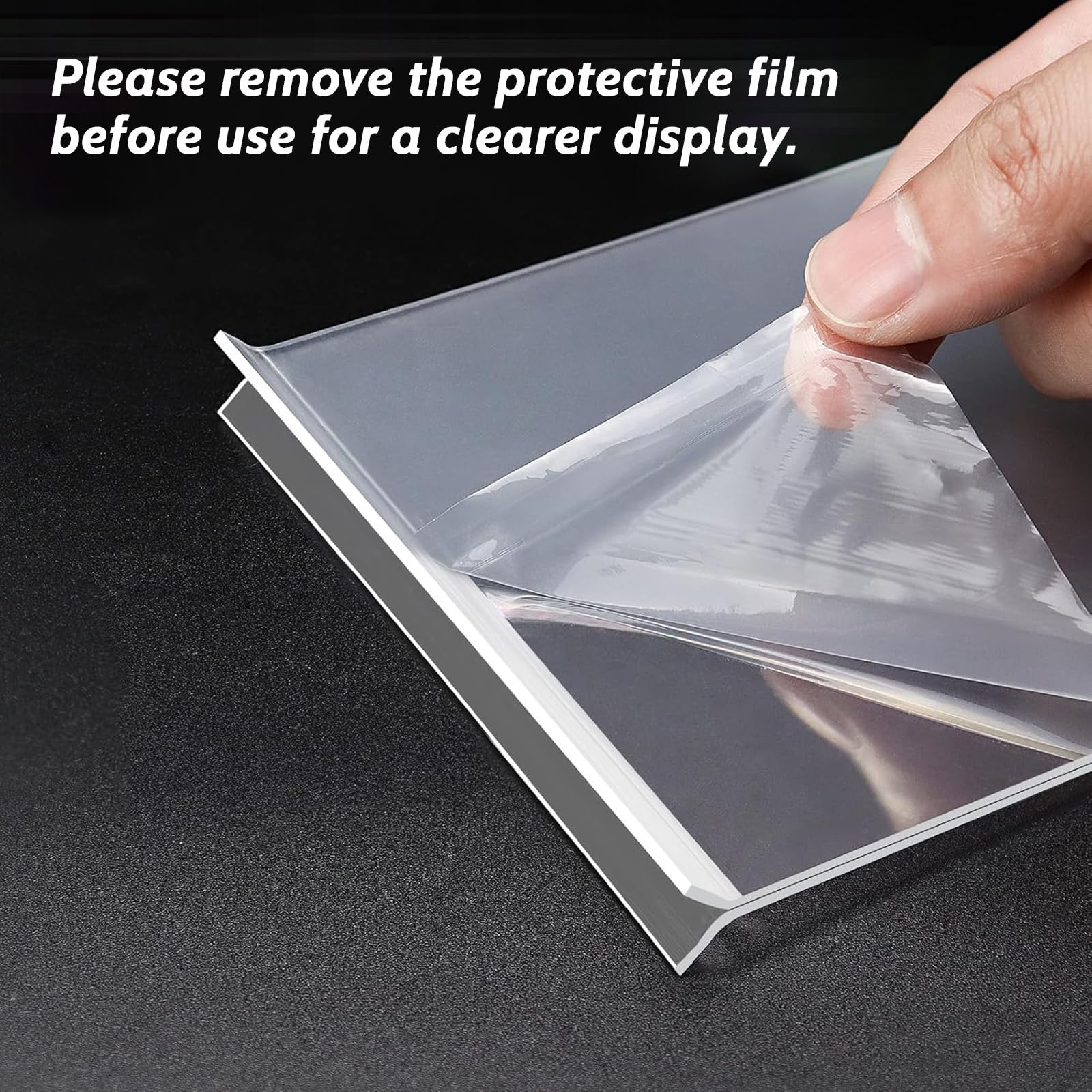 Viymgit A5 Acrylic Sign Holder, 4 Pack Clear Double-Side Table Perspex Display Stand - Image 3