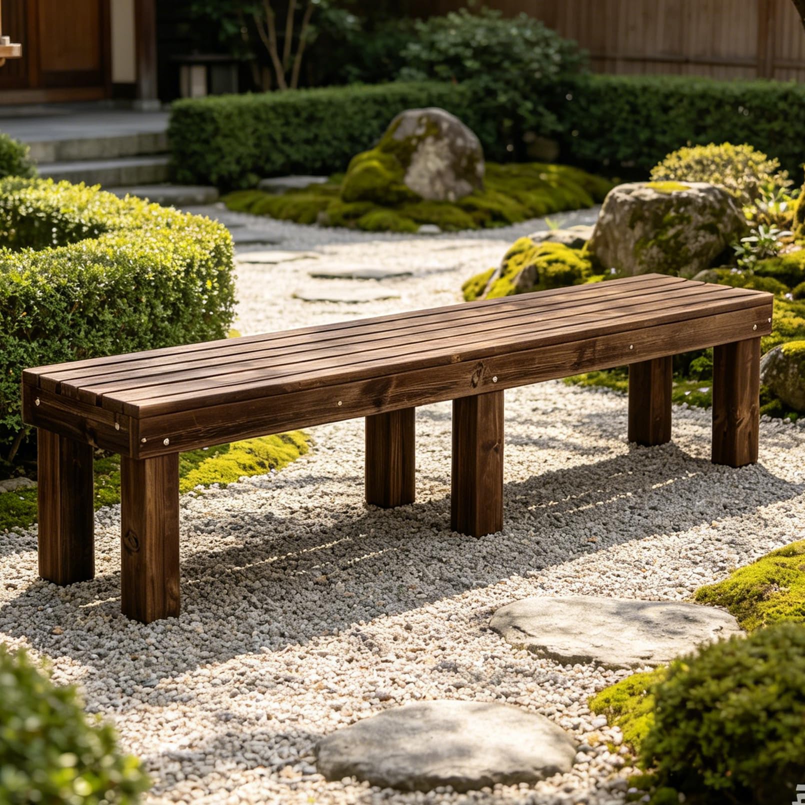 Amazon.co.jp: Hggdsac ガーデン ベンチ 木製 雨を防ぐ 縁台 公園