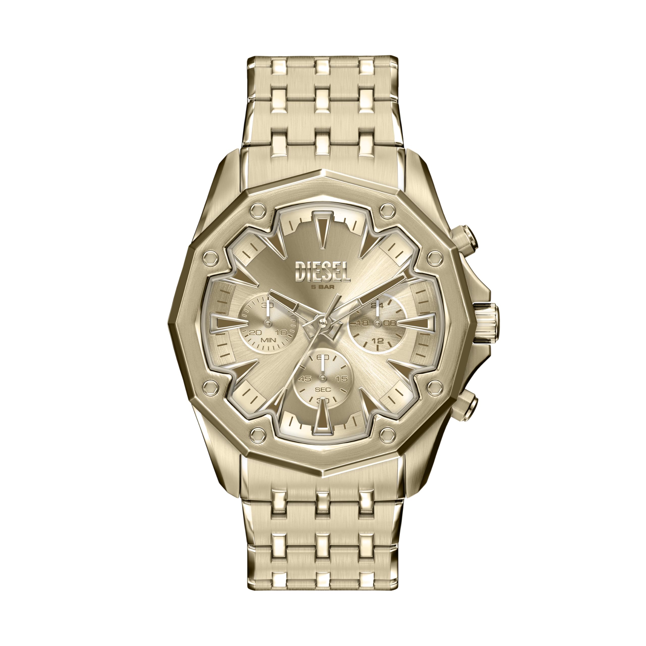 Diesel Stinger Men's 46MM Gold-Tone Stainless Steel Watch, DZ4707