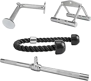 Multifunctional Home Gym System Workout Station Multiple Grip Handles, 4-Piece Combo
