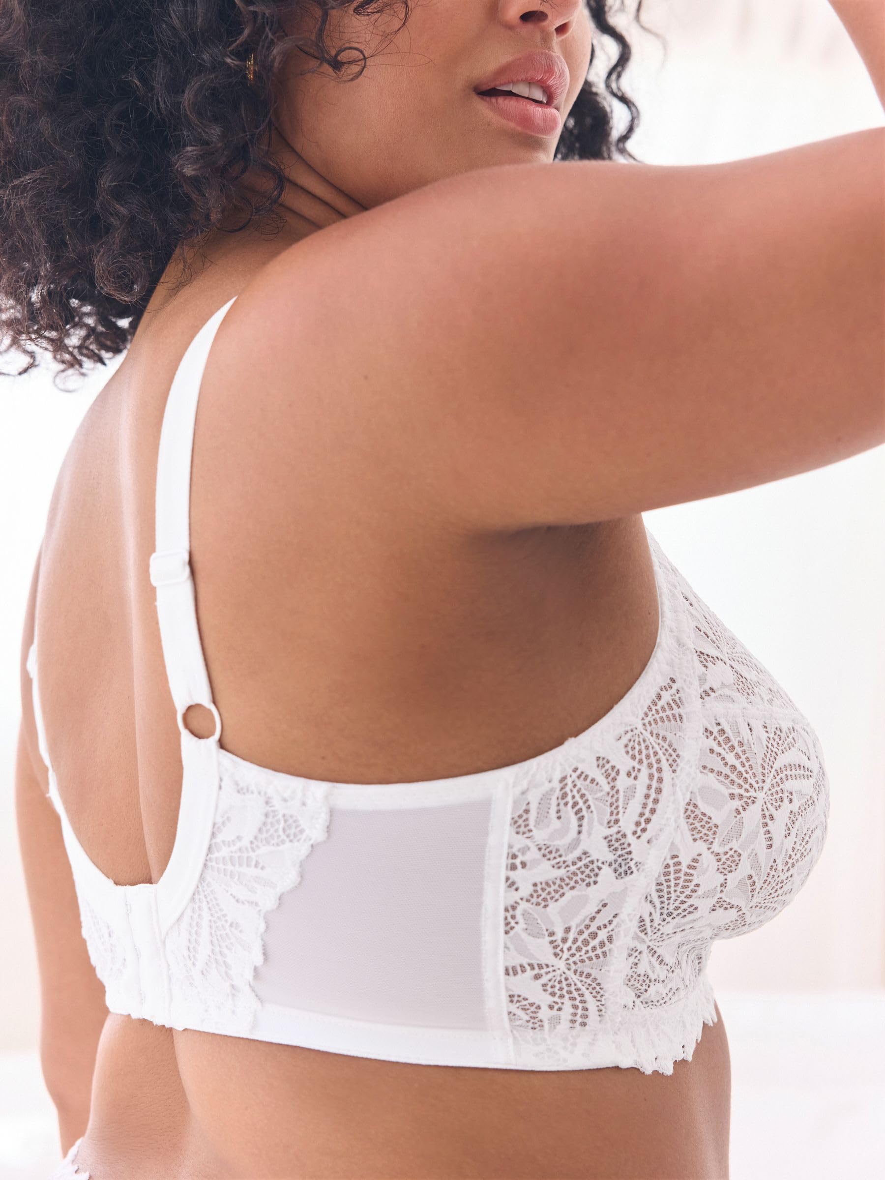 NEXT Reggiseno senza imbottitura senza ferretto con coppe B-H in Pizzo di fissaggio Total Ultimate Comfort