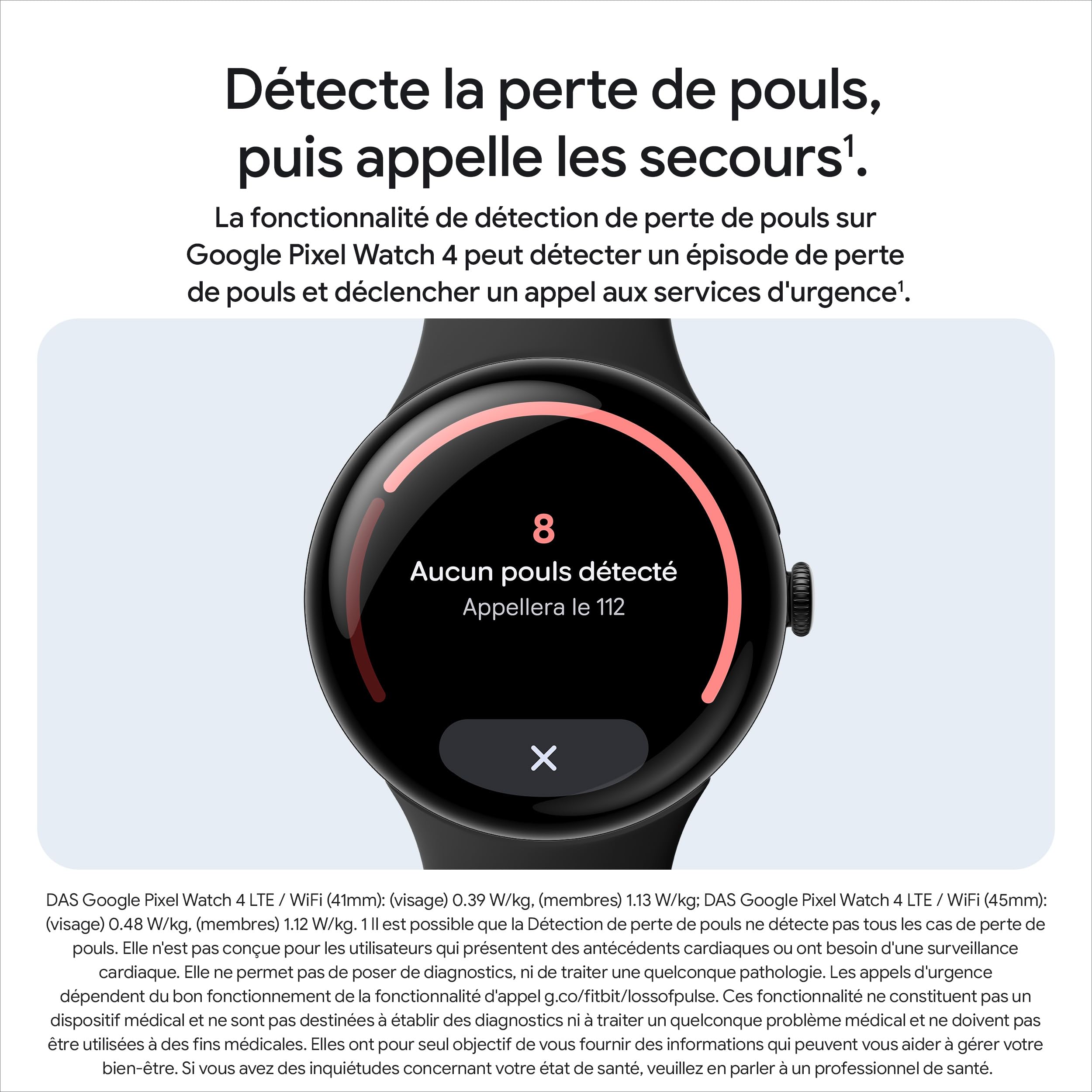 Google Pixel Watch 4 (41 mm) – Montre connectée Android, Suivi Complet des données de santé et de Remise en Forme – Boîtier en Aluminium Noir Mat – Bracelet Sport Noir Volcanique – Wi-FI