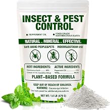 Food Grade Diatomaceous Earth, Natural Powder for Home & Garden Use, Multi-Purpose DE for Ants, Roaches, Fleas & Crawling Insects,