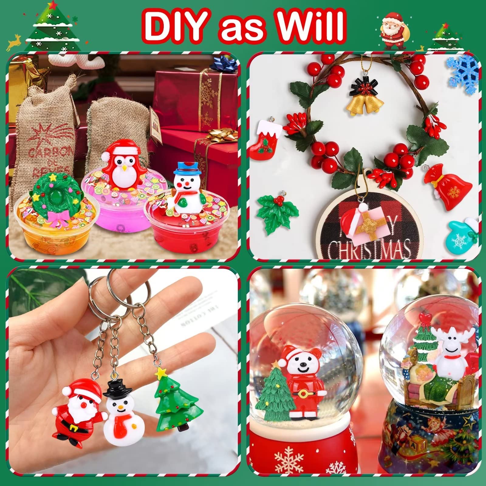Buy 50PCS Mini Christmas Tree Decorations Ornaments Set for Kids 