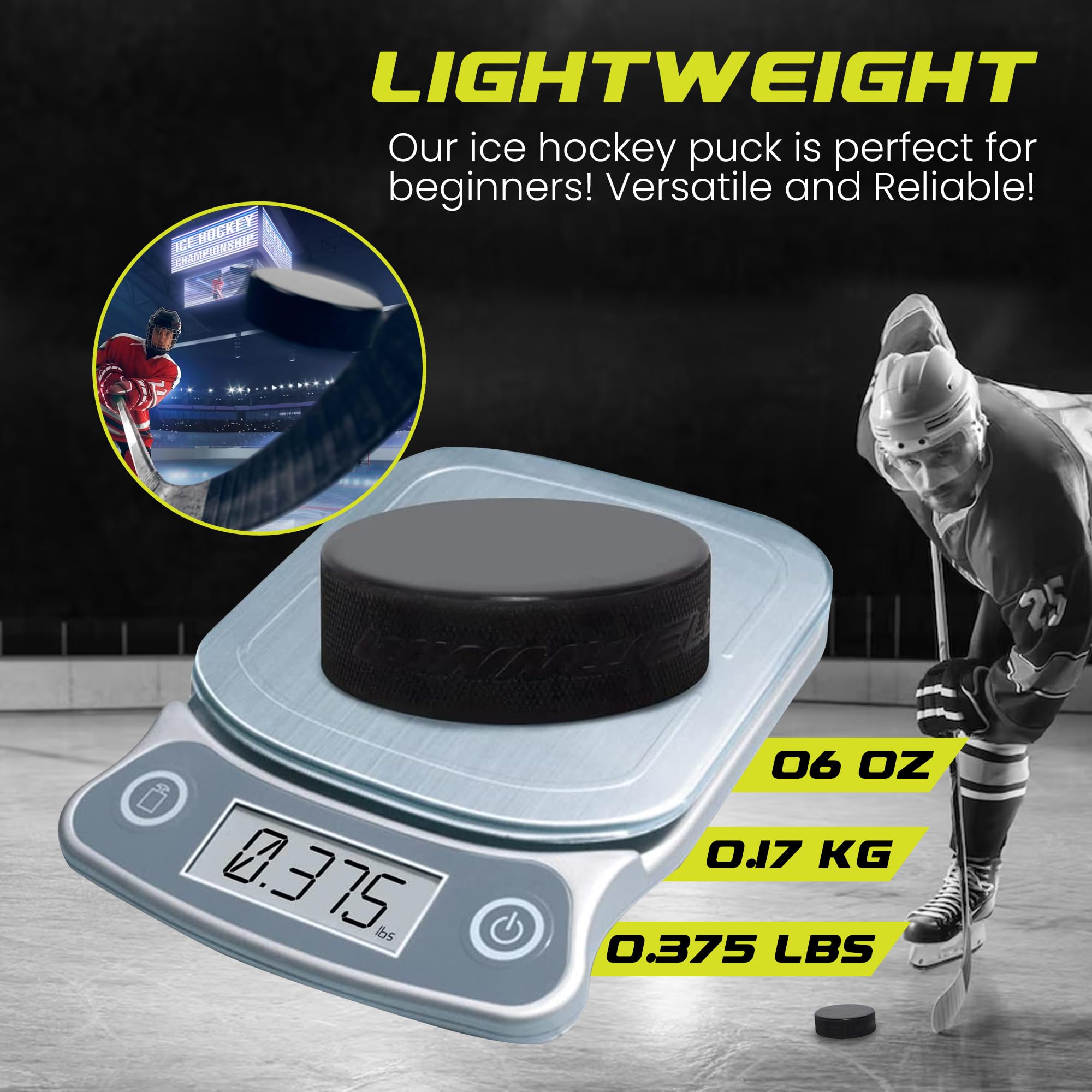 Winnwell Lot de 18 palets de Hockey sur Glace Noirs – Boîte de palets à Glace Standard de 170,1 g, Taille Officielle, Parfaits pour la Manipulation des bâtons et Les Exercices d'entraînement pour