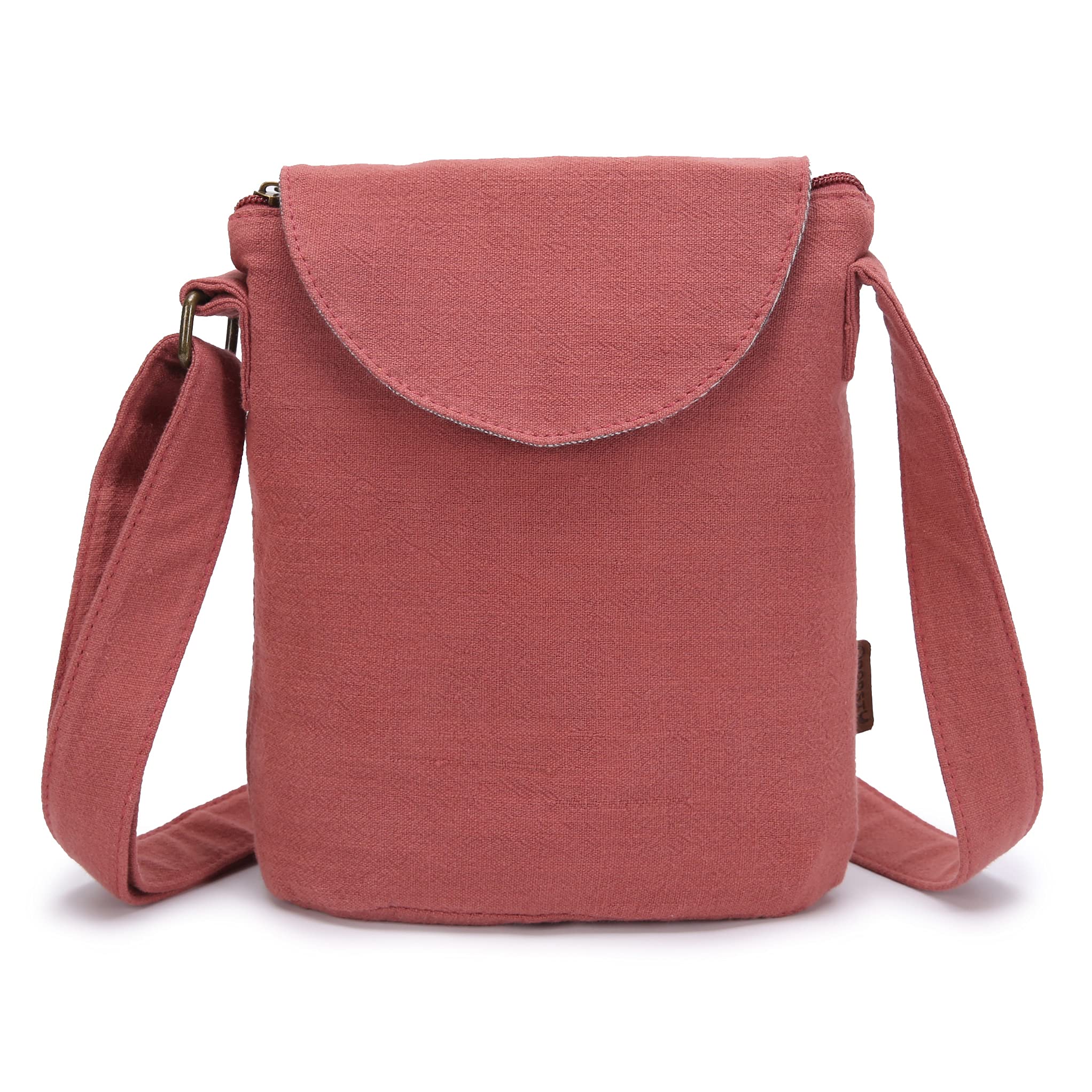 OPQRSTU Women's Retro Small Size Canvas Shoulder Bag Hippie Boho Crossbody Handbag