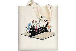Canvas Tote Bag Aesthetic for Women, Kids Library Bag