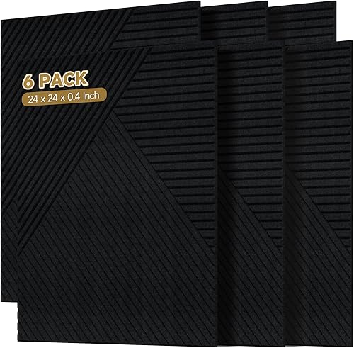 Miniatura 12 de Paneles acústicos para pared y techo, paquete de 6 paneles de pared decorativos autoadhesivos de impresión UV 3D con aspecto de madera, nogal