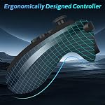 OSTENT Extension Wireless Pro Controller Compatible for Nintendo Wii U Gamepad Console Color Black
