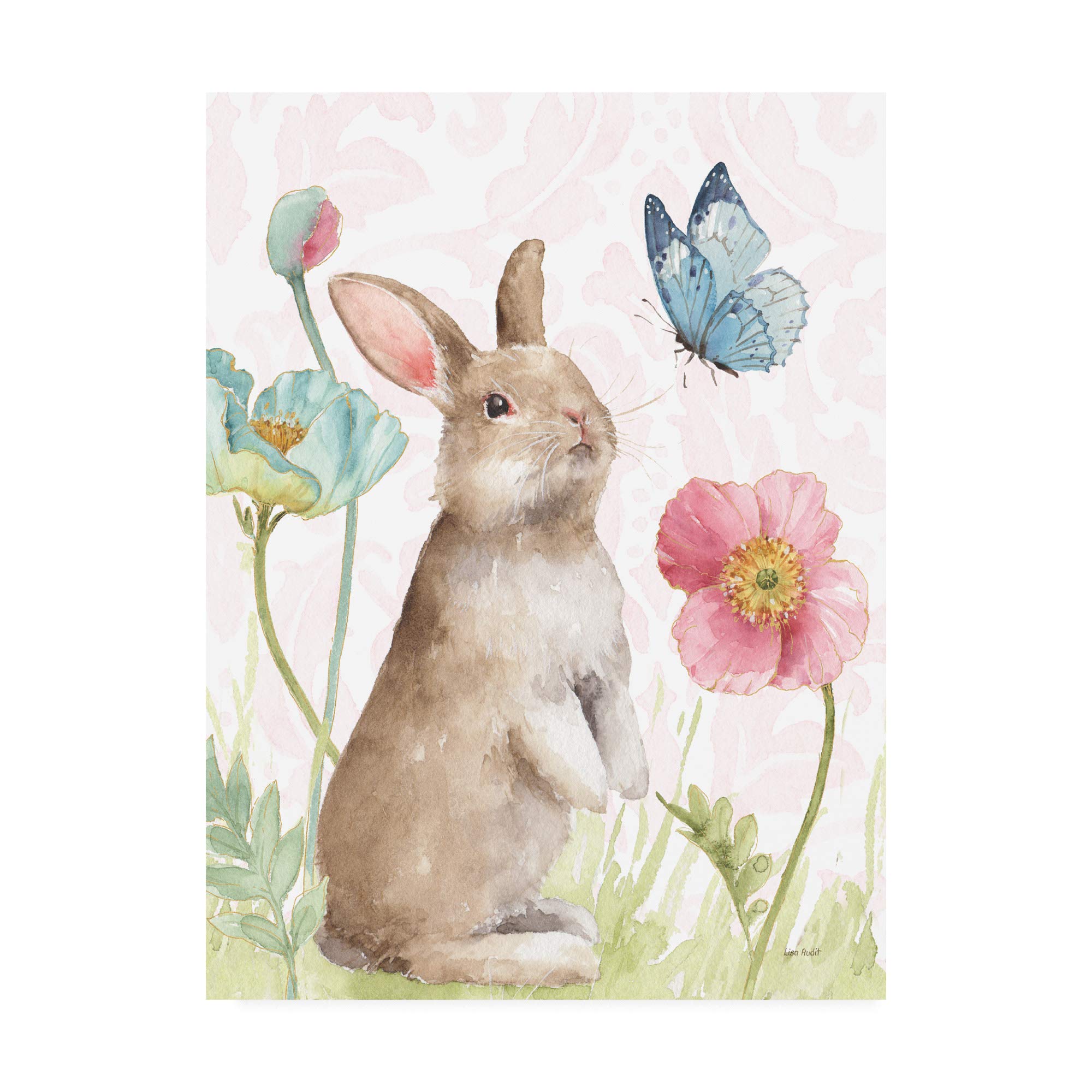 Trademark Fine Art, 14x19 Spring Softies Bunnies II Pink by Lisa Audit