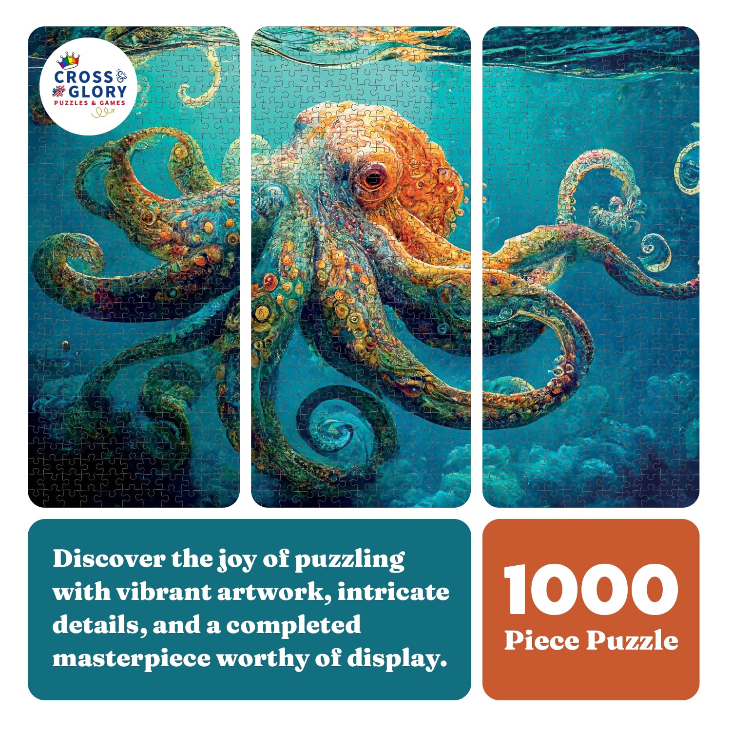 Buy Cross & Glory | Jigsaw Puzzles for Adults | Deep Blue Octopus