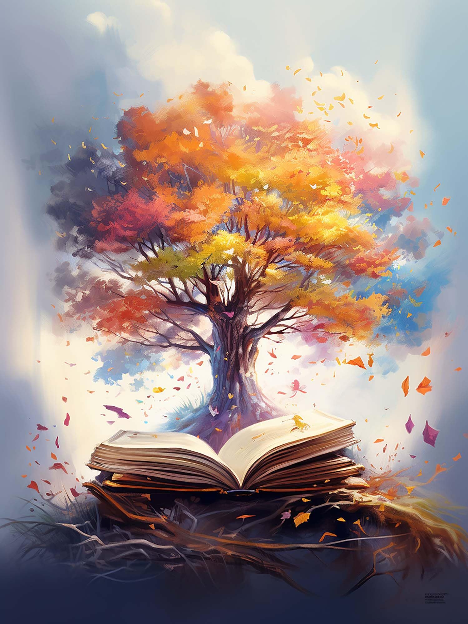 SKRYUIE 5D Tree Diamond Painting Kits - DIY Diamond Art Kits for Adults Book, Full Round Drill - Crystal Cross Stitch - Adults Craft for Wall & Office