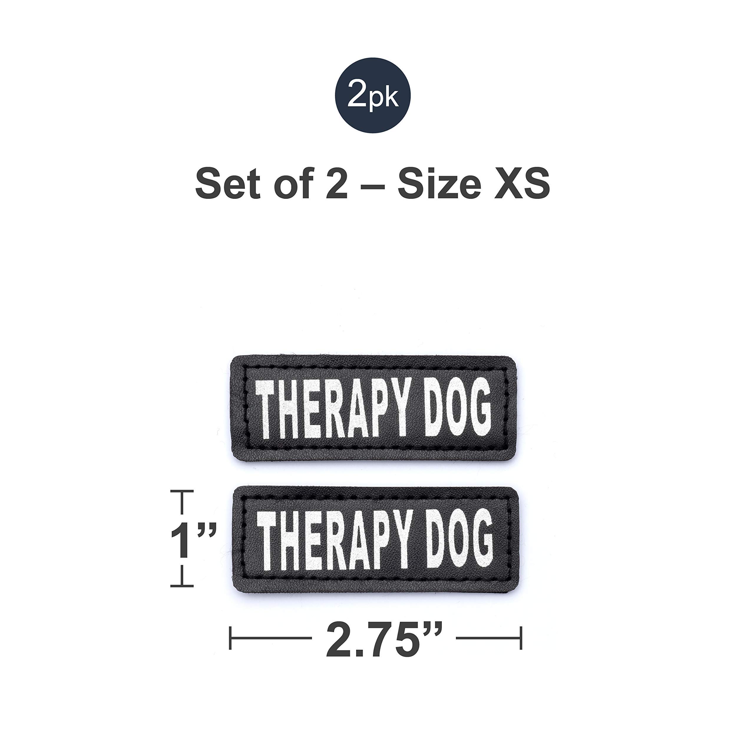 Industrial Puppy Therapy Dog Patch with Hook Back and Reflective Lettering - Therapy Dog Tag for Vest - Patch for or in Training