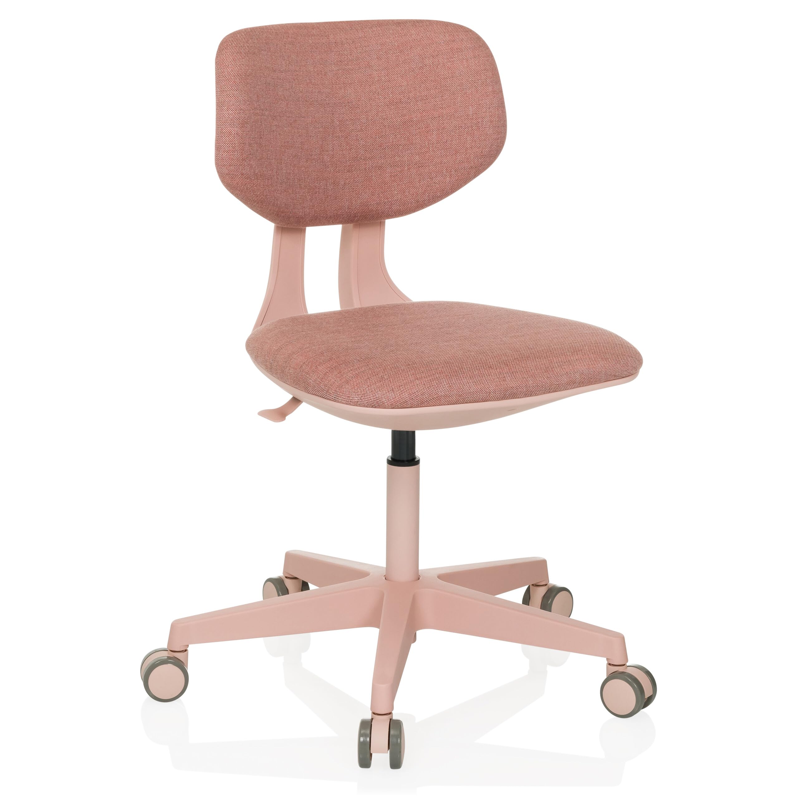 hjh OFFICE Kinderdrehstuhl mit höhenverstellbarer Rückenlehne Kid Colore Mitwachsender Schreibtischstuhl für Kinder von 6-12 Jahre, Rosa