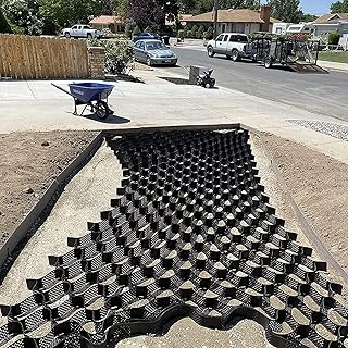 Gravel Grid Construction Geocell Gravel Grid,HDPE Geo Grid Ground Gravel Grid,for Driveway Walkway DIY Patio, Parking Lot, Grass, and Gravel (Size : 6x8m(20x26ft))
